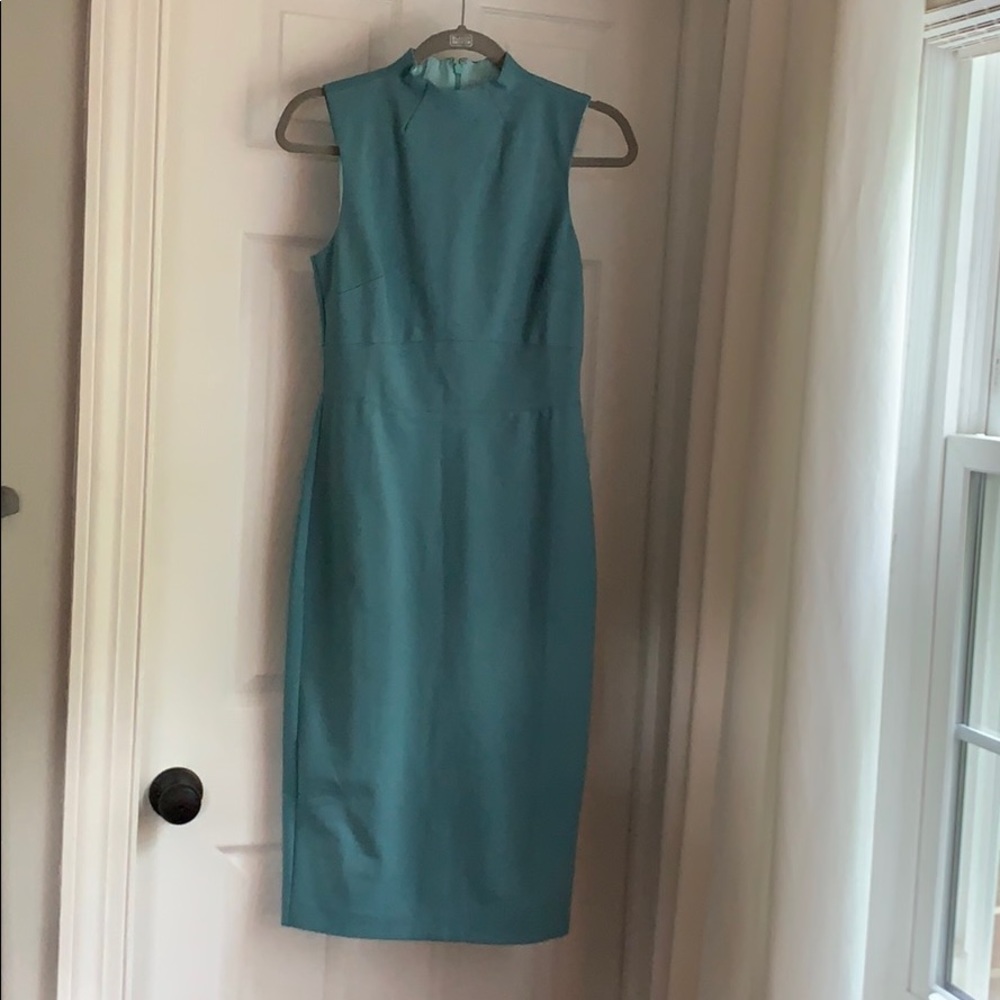 J Crew Sheath Dress 2 Aqua Teal NWT